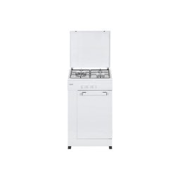 Cocina de gas SVAN SKG3500PB 3 zonas Horno 50 l Control giratorio Blanco