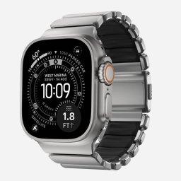 Correa Nomad Stratos Band para Apple Watch Ultra 1-11 y SE Titanio Natural