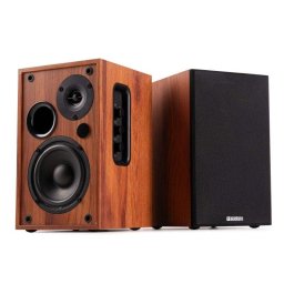 Altavoces Audizio Bluetooth de estantería 80W con mando y amplificador, diseño en madera