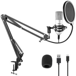 Micrófono Vonyx CMS300S USB cardioide con soporte y filtro antipop
