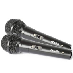 Micrófono Fenton DM100 dinámico con cable XLR jack 6,3 mm negro