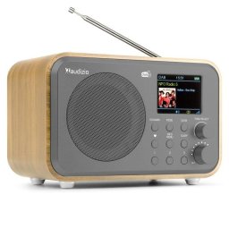 Radio Portátil Audizio Milan DAB+ Bambú Bluetooth 5.0 Pantalla 2.4