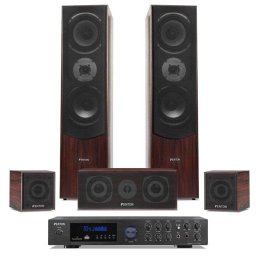 Fenton Home Cinema 510W RMS Bluetooth 5.0 Karaoke USB MP3 Madera Nogal