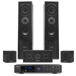Fenton Home Cinema 5.1 Bluetooth 510W Negro Karaoke MP3 Altavoces madera