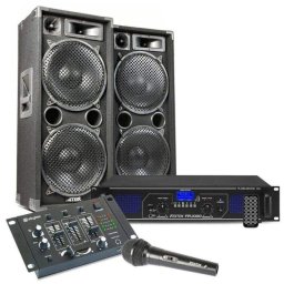 Pack sonido Max MAX212 2800W Bluetooth MP3 2 micrófonos 3 canales