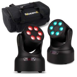 Pack 2 Cabezas Móviles LED RGBW BeamZ NOVA68-BK con Maleta de Transporte