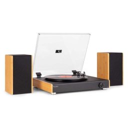 Tocadiscos Audizio RP335BB 80W RMS Bluetooth 5.3 USB MP3 madera bambú