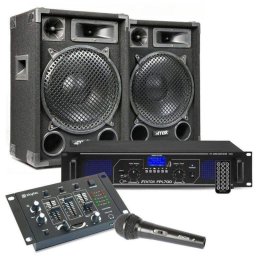 Set de sonido Max MAX12 1400W Bluetooth MP3 2 micros 3 canales