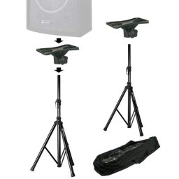 Soportes para altavoces Vonyx con estantes ajustables y bolsa transporte
