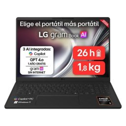 Portátil LG Gram 16U55U-G.AU88BN 16" AMD Ryzen AI 7 445 32GB 1TB SSD Radeon Graphics Windows 11