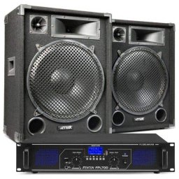 Altavoces Fenton DJ MAX15 con amplificador Bluetooth 2000W y MP3 USB