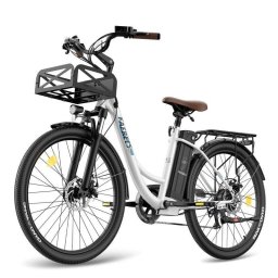Bicicleta eléctrica Fafrees F26 Lasting Motor 250W Batería 36V 25Ah 26" Blanco