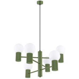 Sollux Lighting Lámpara de araña verde oliva aluminio alt. 230 cm