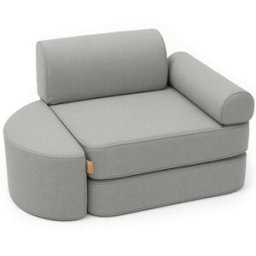 MeowBaby Sillón modular infantil 60 cm en tejido de exterior uv, gris