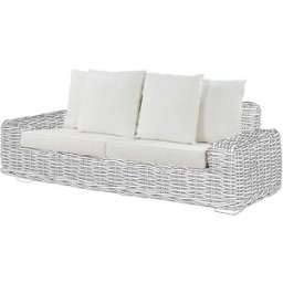 Beliani Conjunto de fundas de cojín de exterior blanco