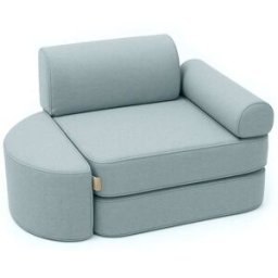 MeowBaby Sillón modular infantil 60 cm en tejido de exterior uv, turquesa