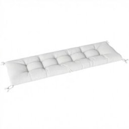 Outsunny Cojín para banco 198x65x13 cm crema
