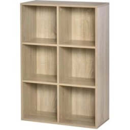 Homcom Estantería para libros 65.5x30x97.5 cm roble
