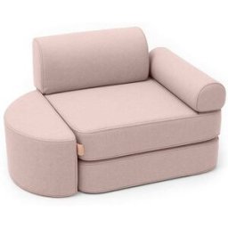 MeowBaby Sillón modular infantil 60 cm en tejido de exterior uv, rosa palo
