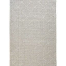 The Deco Factory Alfombra exterior-interior moderna con diseño de rombos beige 120x170