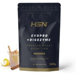 HSN Evopro (mezcla proteínas premium) + DigeZyme® 500g leche merengada - Proteínas Liberación Secuencial - Polvo - 17 Servicios