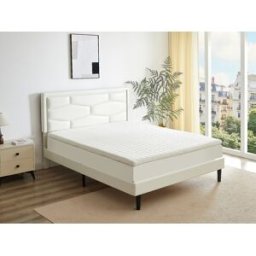 Unique Conjunto de somier de láminas 140 x 190 cm + colchón de espuma desenfundable de 10 cm de grosor - NASUS de YSMÉE
