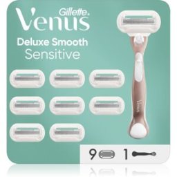 Venus Deluxe Smooth Sensitive Maquinilla De Afeitar + Láminas De Recambio 9 Ud