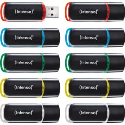 INTENSO 3511561 - Memoria USB Línea de Negocio Multipack 10x8GB USB 2,0