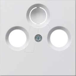 GIRA55 COAX RWM - Cubierta para toma de antena coaxial blanco puro opaco satinado