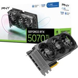 PNY Tarjeta Gráfica GeForce® RTX 5070 Ti Gaming Triple Fan OC 16GB GDDR7 DLSS4