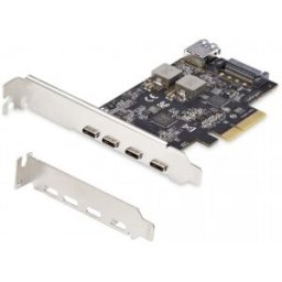 StarTech.com Tarjeta PCIe de 5 Puertos USB de 10Gbps 4x USB-C / 1x USB-A - Hub Concentrador Interno