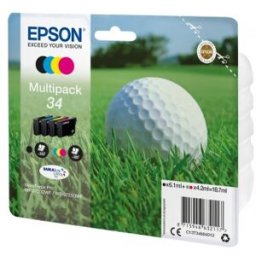 Epson 34 - Paquete de 4 - negro, amarillo, cián, magenta - original - blíster - cartucho de tinta -