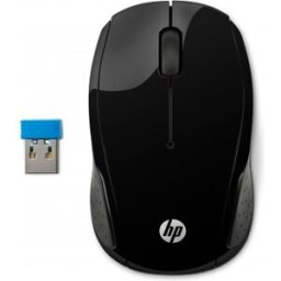 HP Wireless Mouse 200, Ambidextro, Óptico, RF inalámbrico, 1000 DPI, Negro