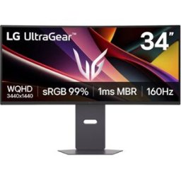 Monitor Gaming Ultraparonámico Curvo LG UltraGear 34G600A-B 34"/ WQHD/ Multimedia/ 5ms/ 160Hz/ VA/ Regulable en Altura/ Negro