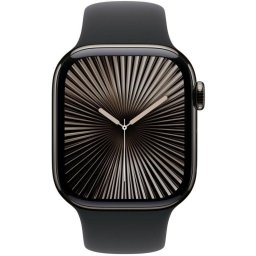 Apple Watch Series 10 GPS + Cellular 42mm Caja Titanio Pizarra con Correa Deportiva Negra S/M
