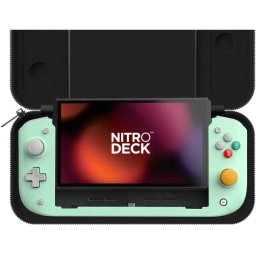 CRKD Nitro Deck Retro Mint Edición Límitada con Pantalla OLED para Nintendo Switch/OLED con Funda