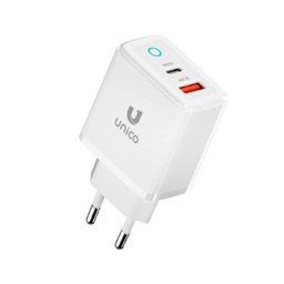 Cargador Unico Plus HC1694 45W USB A USB-C PD3.0 Blanco carga rápida
