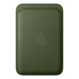Cartera de Trenzado Fino con MagSafe Verde para iPhone (Microtwill, Apple MGH74ZM/A)