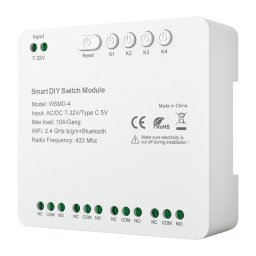 Interruptor inteligente Avatto WSMD-4 32V WiFi Bluetooth Alexa Google