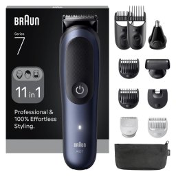 Cortapelos Multifunción Braun Series 7 Aio7540 Inalámbrico 120min 21 Longitudes 8 Peines Seco y Húmedo Carga Rápida
