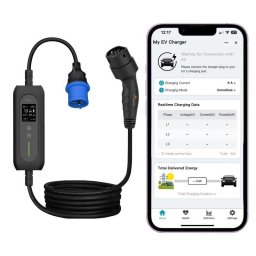 Cargador portátil Nivian para Vehículo Eléctrico Tipo 2 7kW 32A 7,5m