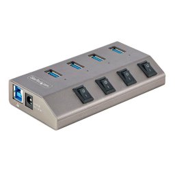 Hub StarTech.com 4 puertos USB 3.2 Gen 1 5 Gbps con interruptores individuales