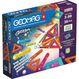 Geomag EcoFriendly Glitter Set Magnético 35 Piezas con Imanes de Neodimio