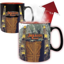 Taza Mágica Jurassic Park Puertas Parque Tiranosaurio Rex Térmica 460 Mls