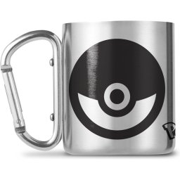 Taza Pokémon Poke Ball Asa Mosquetón Aluminio 227 Mls
