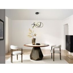 Unique Lámpara colgante LED de diseño - An. 53 x Alt. 116 cm - Negro - ORUMA