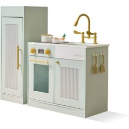 Teamson Cocina chester con nevera, verde, 80cm