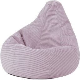 Icon Puf infantil con respaldo alto de pana violeta