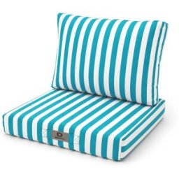 Deco Arts Cojines jardín 60x70 rayas turquesa - premium 270g