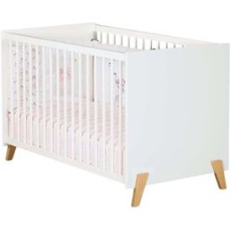 Baby Price Cama de bebé de 120 x 60 sobre patas de madera blanca